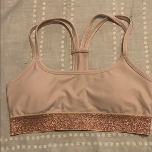 Forever 21 rose gold sports bra